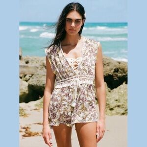 INTIMATELY FP WATCHING WAVES ROMPER IN GREEN size Medium